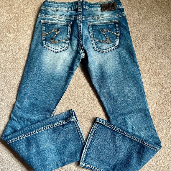 Women's Blue Jeans Silver Twisted 27/33 L - Picture 3 of 6